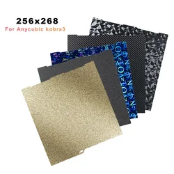 Kobra 3 Build Plate Kobra 3 Pei Textured PEO 256x268 For Anycubic Kobra 3 Combo Spare Parts Double Sided Heat Bed