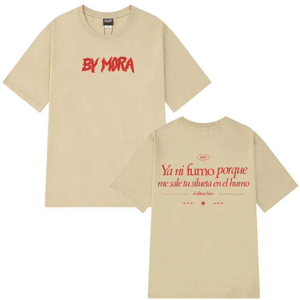 

Singer MORA – EL ÚLTIMO BESO Fashion Graphic T-shirt Men Women Harajuku Clothing T-shirt Short-sleeved Cotton Casual T-shirts