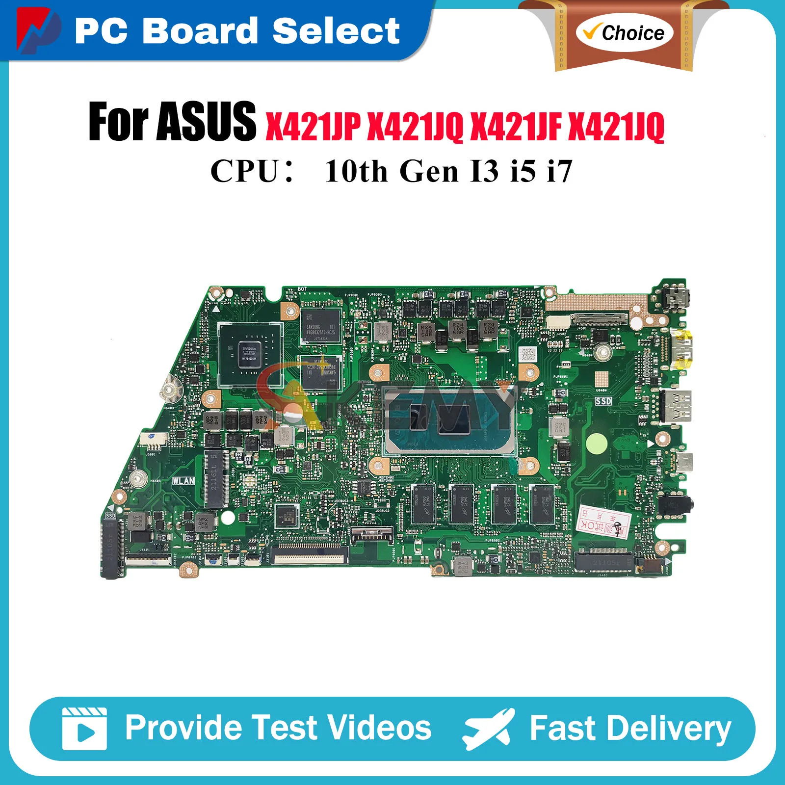 

X421JP Laptop Motherboard For ASUS X421JAY X421J X421JQ S433J X413J R421J V4050J X421JQ X421JF I421J Mainboard 10th Gen I3 i5 i7
