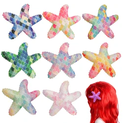 Starfish Hair Clips Sequin Glitter Sea Star Hair Barrettes Sparkling Alligator Clips Cute Mermaid Accessories for Women Girls