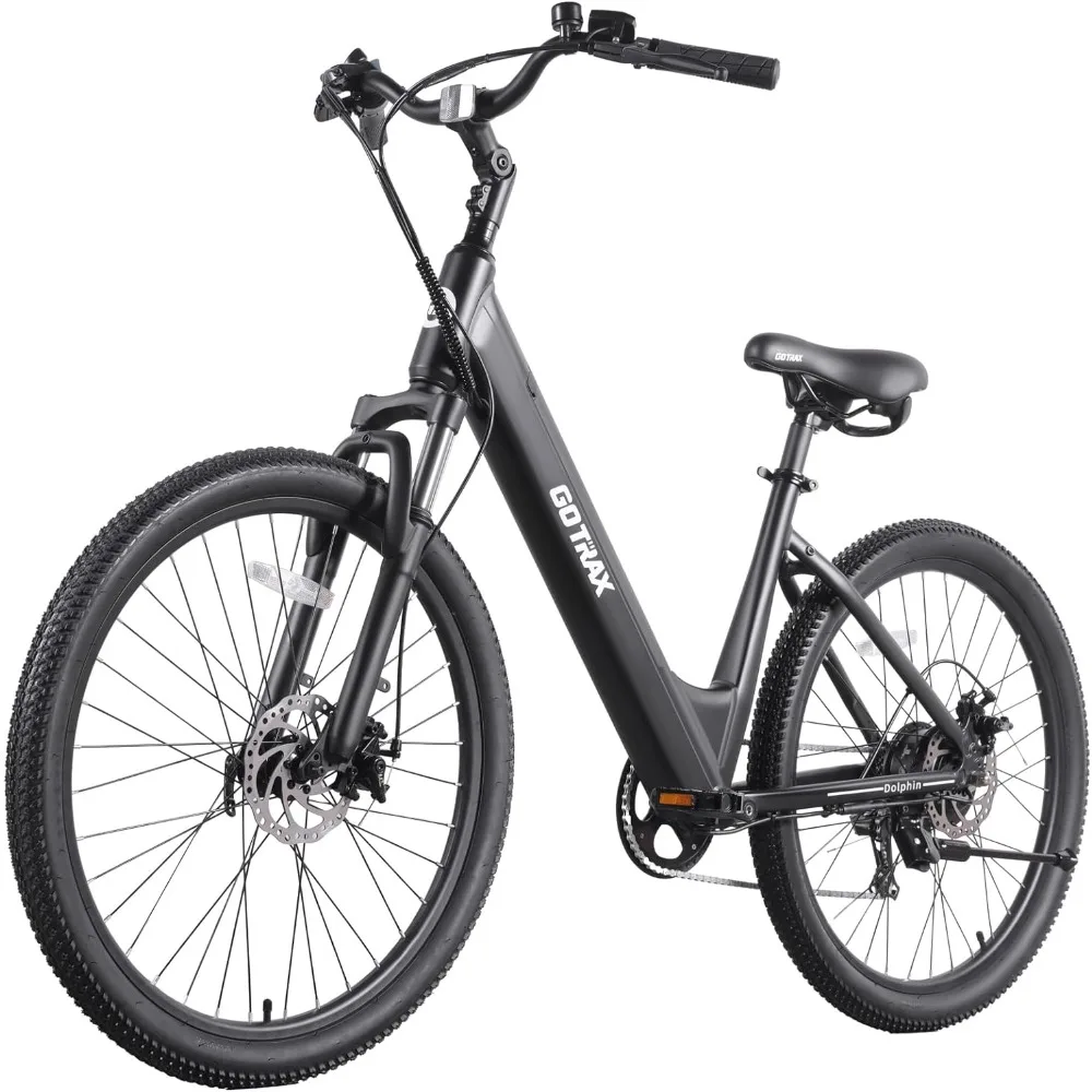 

26" Electric Bike, Max Range 30Miles(Pedal-assist1) & 15.5/20Mph Power by 250/350W, 3 Riding Modes & Adjustable Seat