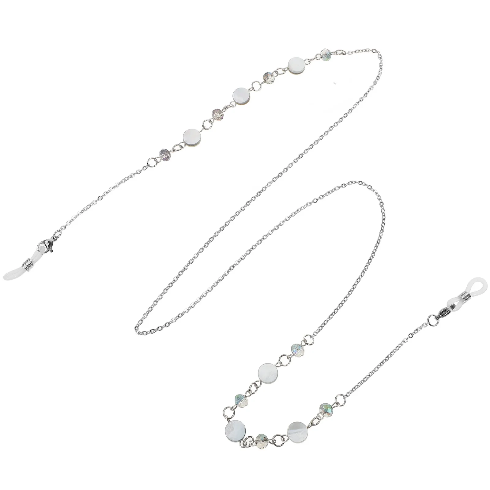 

Stainless Steel Glasses Chain Silver Shell Titanium Necklaces for Women Eyewear Accessories Sports Outdoor Activities