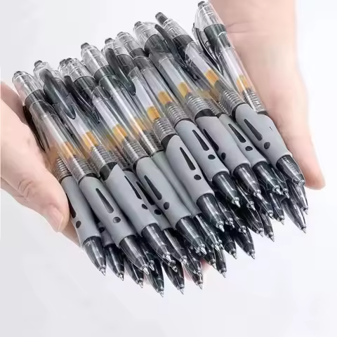 13/30pcs Retractable Gel Pens Set Black/Red/Blue Ink Ballpoint for Writing Refills Office Accessories School Supplies Stationery