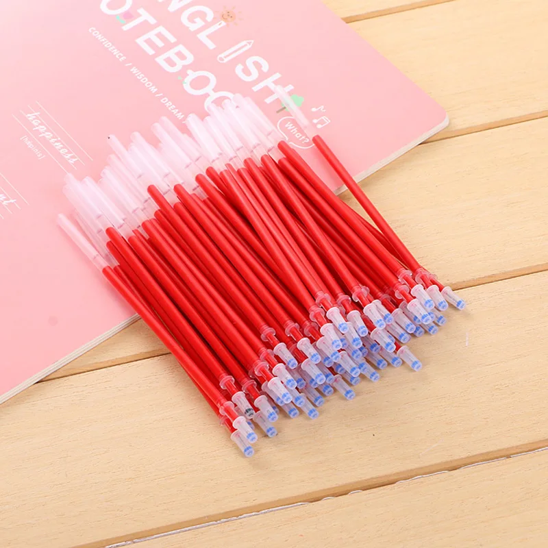10 Pcs/Set Gel Pen Refills Rods 0.38mm Black Blue Red Ink Neutral Pen Washable Handle Refill Rod School Supplies Stationery