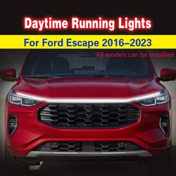 1PCS LED For Ford Escape 2016-2023 Daytime Running Lights fog lamps Led Car Hood Lights Strip Decorative Atmosphere Lamps DRL