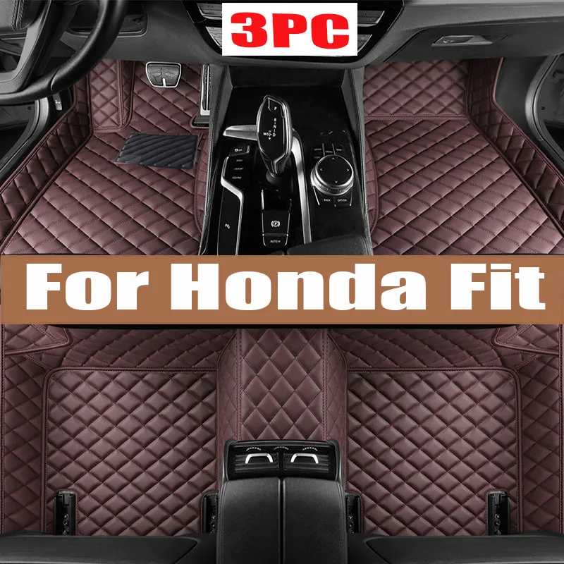 

Carpets Car Floor Mats For Honda Fit Jazz 2007 2006 2005 2004 Auto Interior Styling Protect Waterproof Leather Rugs Decoration