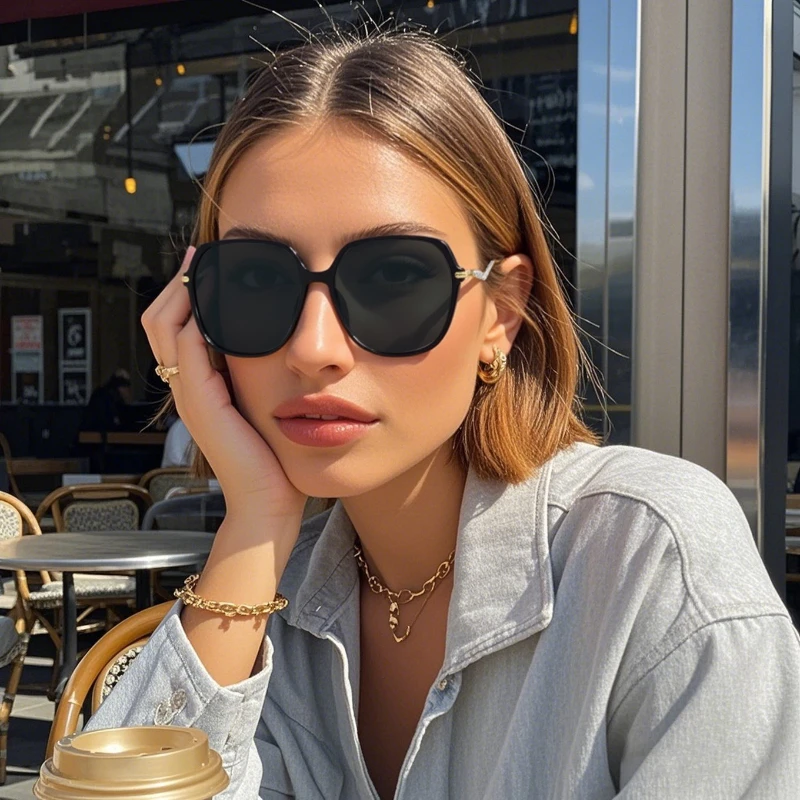 Okulary przeciwsłoneczne damskie JUNCTURE z polaryzacją, nowa moda, okrągłe okulary słoneczne, damskie okulary, gradientowe okulary na imprezę, prezent na wakacje, okulary przeciwsłoneczne dla kobiet