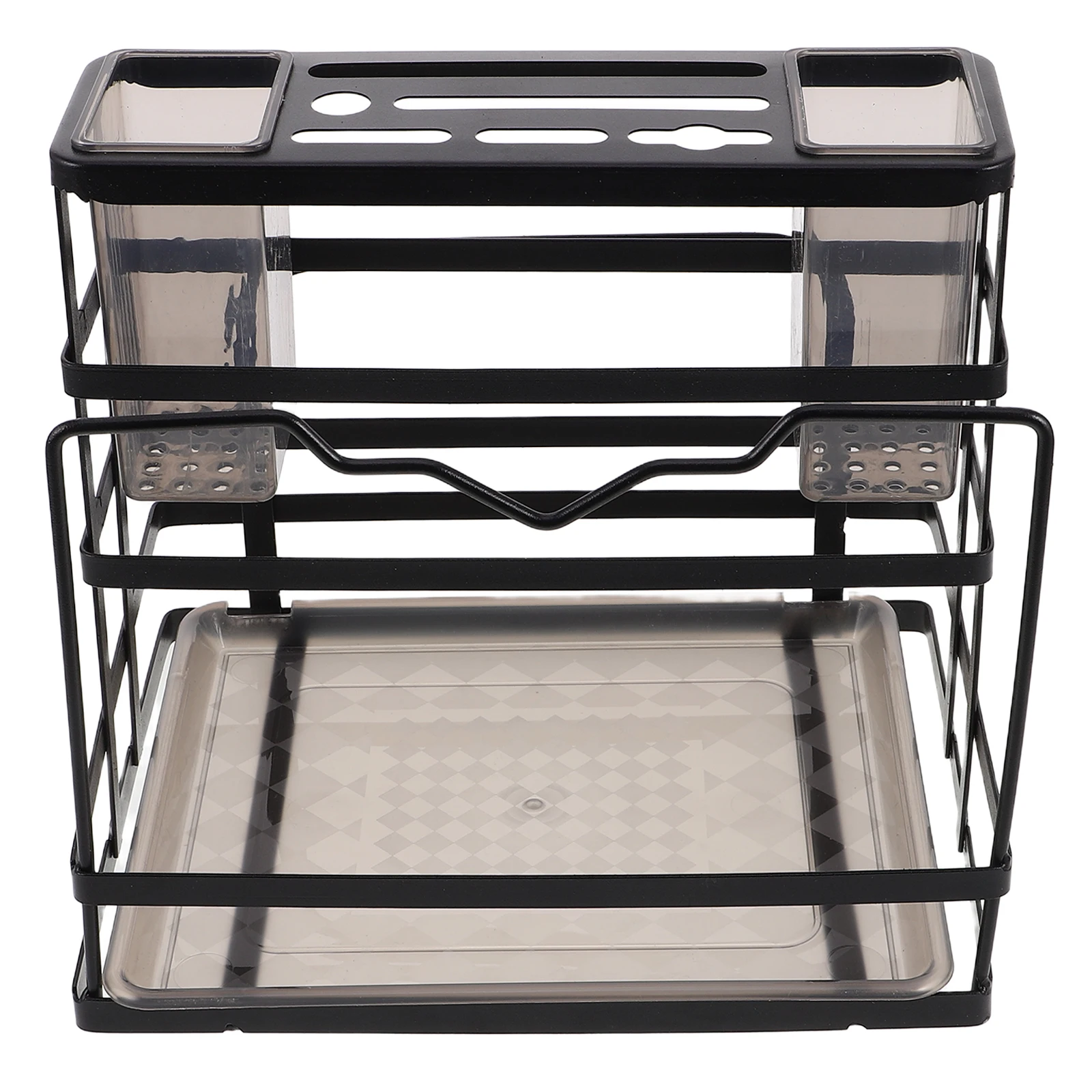 

Carbon Steel Kitchen Storage Rack Black Multifunctional Countertop Organizer for Knives Cutting Boards Chopsticks Sink Utensil