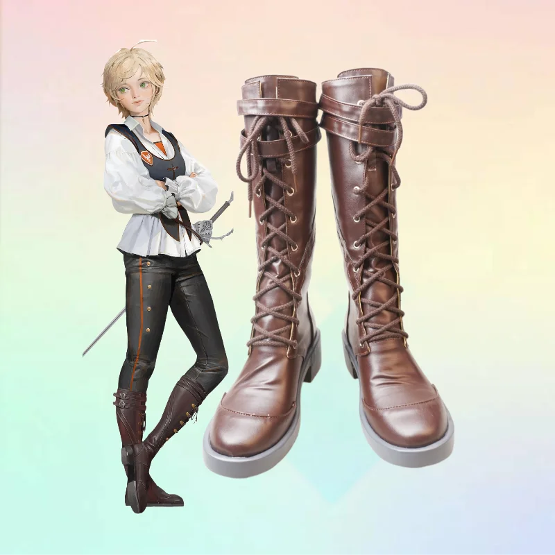 

Lord of Mysteries Hugues Artois Cosplay Shoes Brown Handmade Faux Leather Boots Carnival Party Halloween Costume Boots