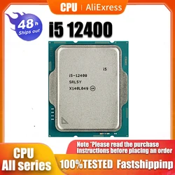 NEW  Core i5 12400 2.5GHz 6-Core 12-Thread CPU Processor 10NM L3=18M 65W LGA 1700 No cooler