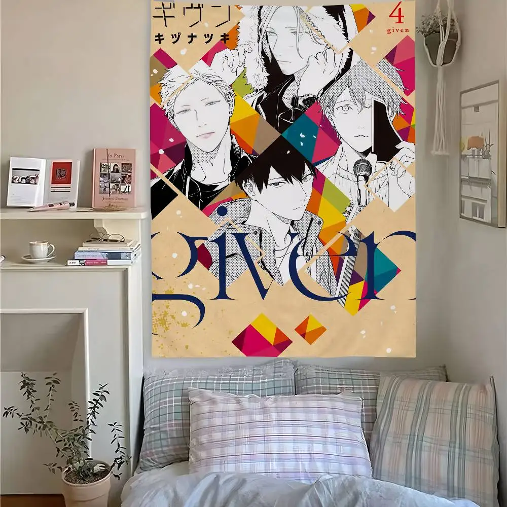 

G-GivenS Anime Gay Love Tapestry Bedroom Living Home Decor Bar Outdoor Festival Wall Hanging Decoration Background Art Banner