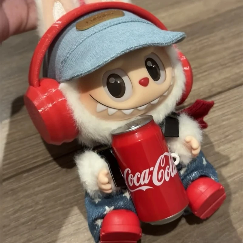 

Cute Labubu Bag Keychain Pendant Cartoon Headset Pendant Plush Doll Bag Small Charm Girl Accessories Gift Toys