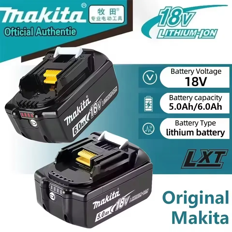 

Original Makita 18V 6Ah 5Ah tools Battery for 18v drill Replacement Batteries BL1830B BL1850B BL1860B BL1815 BL1830 BL1840