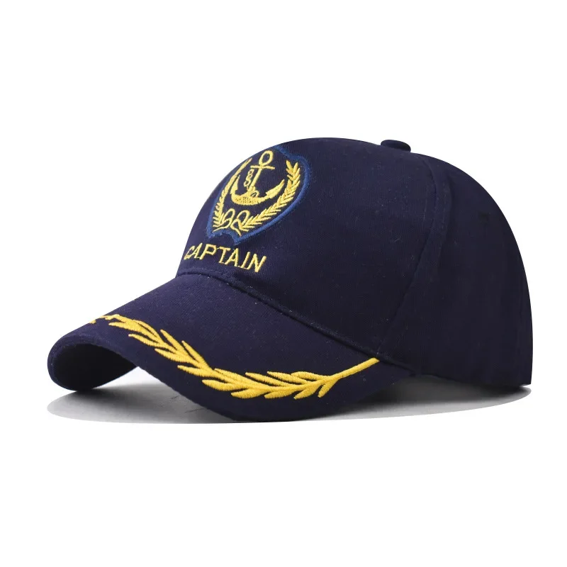 Factory wholesale-New captain's hat,embroidered nautical swim cap for men, maritime theme party outfit and boat theme decoration