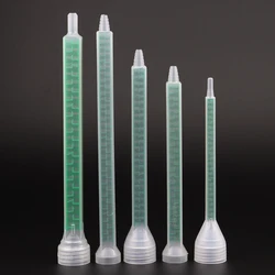 30pcs Epoxy Mixing Nozzle Static Mixing Nozzle FMC08-24 Green Square Tip Mixing Tube Epoxy Resin Adhesive