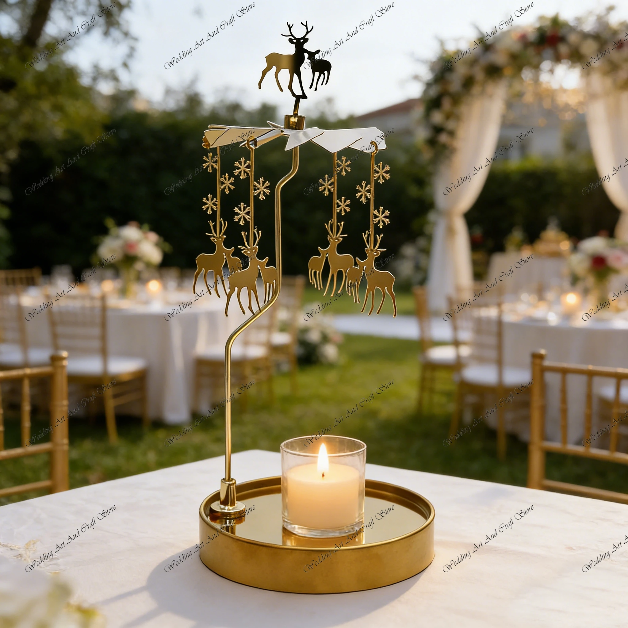 

10 шт. металлических подсвечников F30, вращающиеся подставки для чайных свечей, маленькие золотые настольные украшения для свадьбы, ivy877