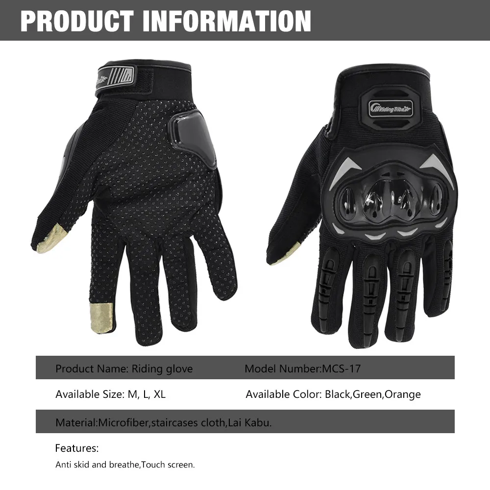 Guantes a prueba de viento para motocicleta, protección para deportes al aire libre, motocross, Dirt Bike, dedos cerrados, 2023