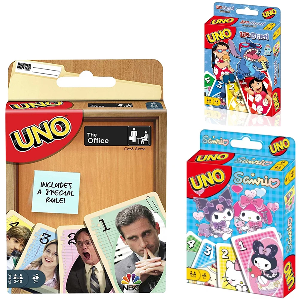 Board Game UNO THE Office Office Gathering Board Game Cards and UNO Stitch  Children Toys Playing Cards Halloween Birthday Gift