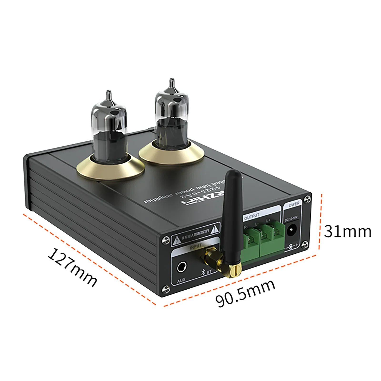 AMXEKR Vacuum Tube Machine TPA-6A2 Fever HiFi 50W+50W Digital Amplifier Bluetooth 5.0 Small Home Speaker