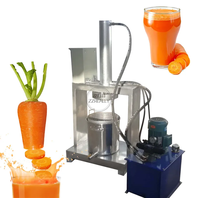 Máquina exprimidora hidráulica comercial de uva, frutas y verduras, prensa en frío, Extractor de naranjas, acero inoxidable, automática