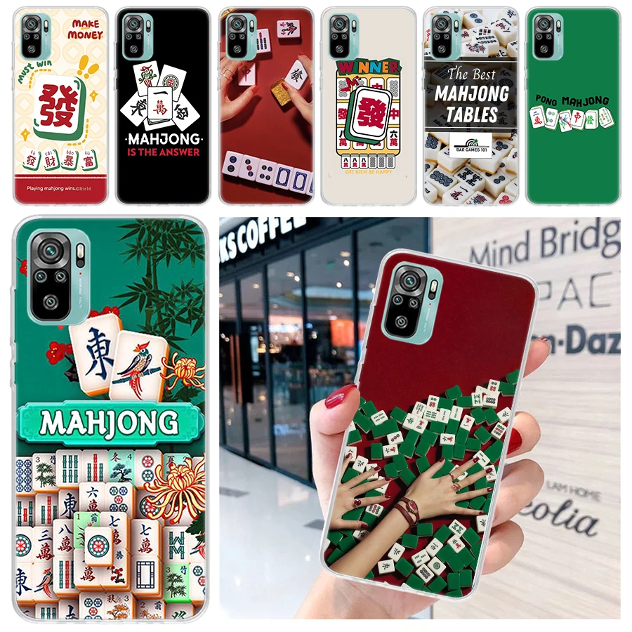 Creative Mahjong Soft Phone Case for Xiaomi Redmi 12 12C 9 9A 9C 9T 10 10A 10C 8 8A 7 7A 6 6A K20 Pro K40 Cover Coque