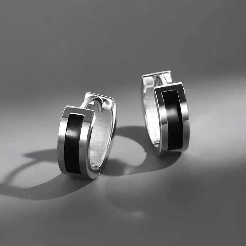 1Pair New In Fashion Vintage Hip Hop Punk Copper Stud Piercing Hoop Earrings For Women Men Circle Pendient Ear Stud Jewelry