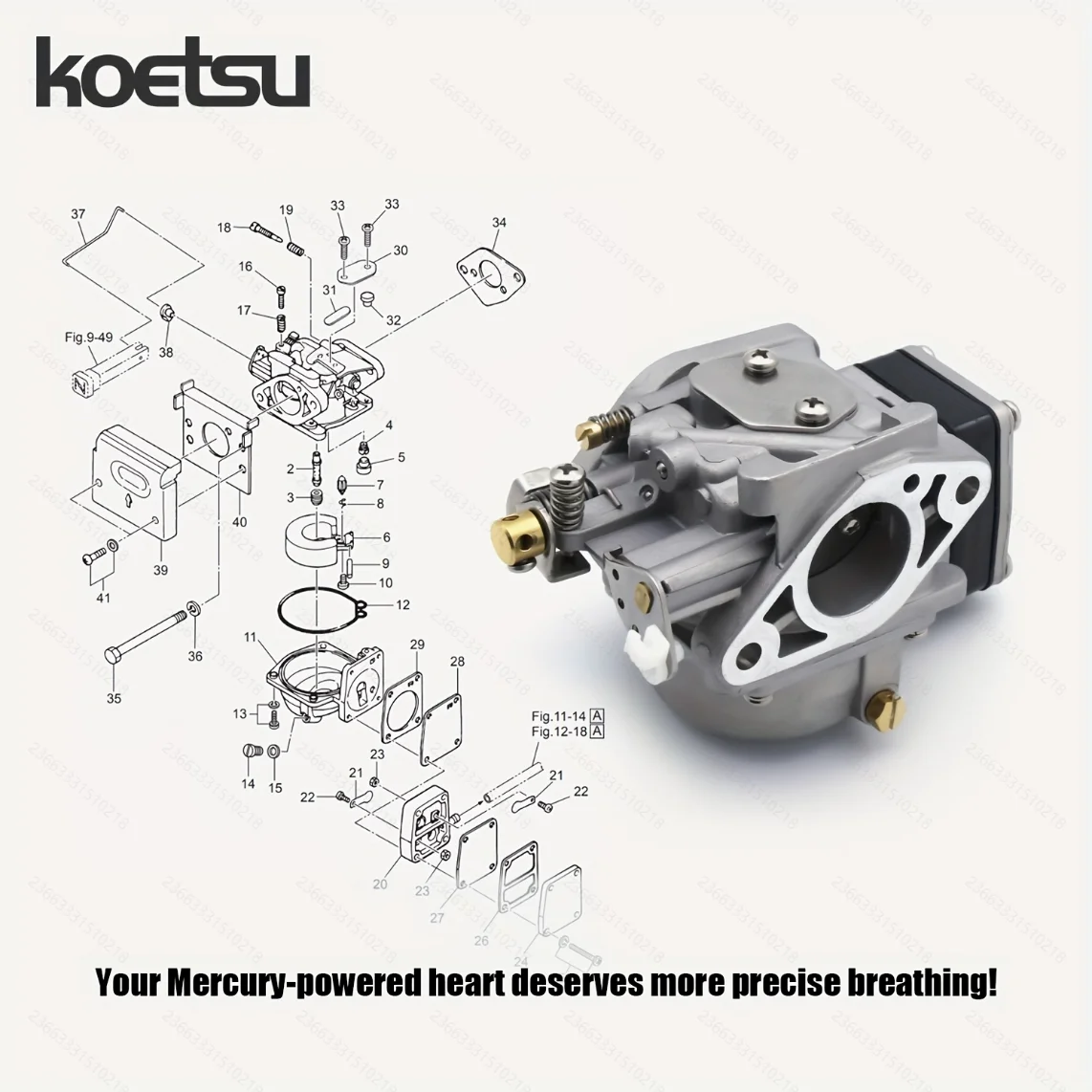 

Карбюратор для комплекта деталей подвесного лодочного двигателя Mercury, двухтактный, четырехтактный, 5, 8, 9,9 15 л.с. 812648T 8M0065489 879658A1 895110T01