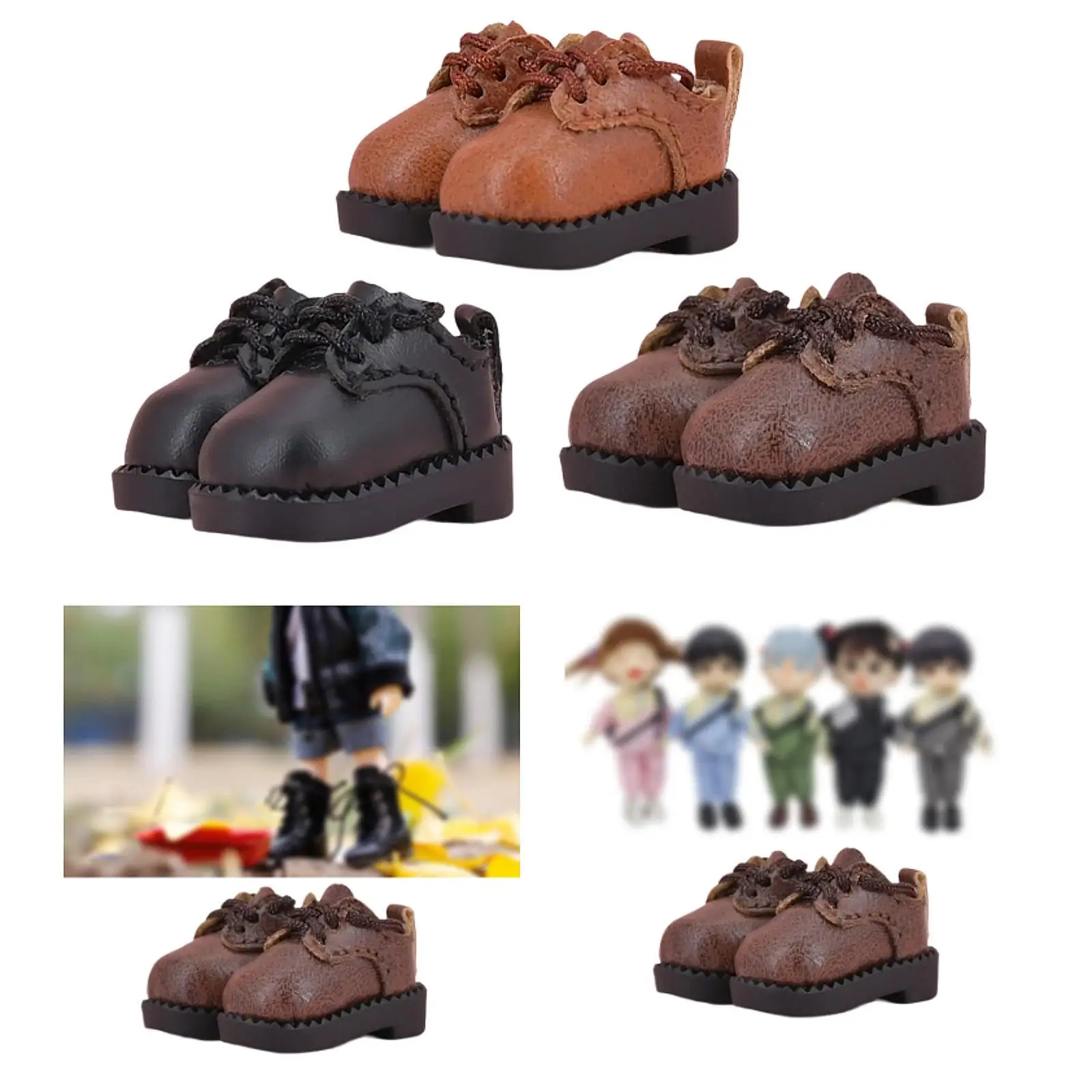 Boneca sapatos clássicos para boneca 1/12 fingir jogar brinquedo moda boneca rendas até sapatos