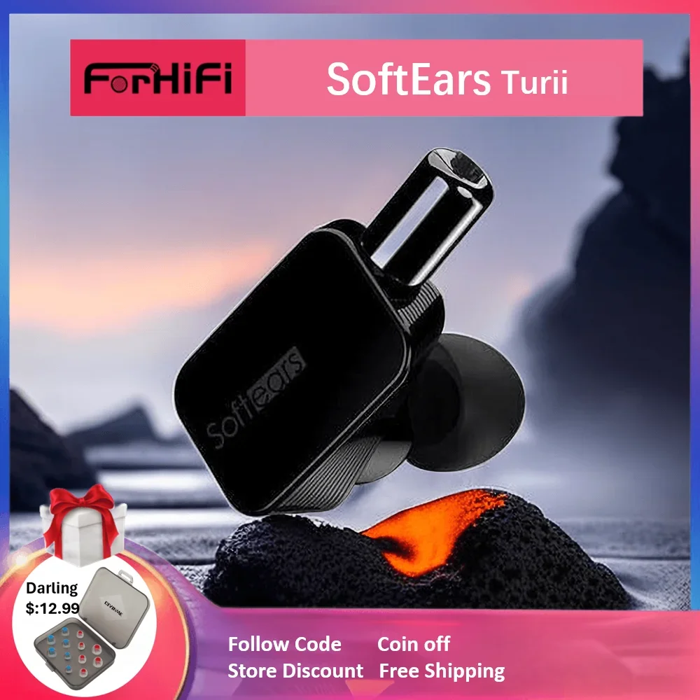 

SoftEars Turii Flagship Dynamic In-Ear Earphone HIFI Music Monitor DJ Studio Audiophile Musician Headphone Earbuds CNC Earphone