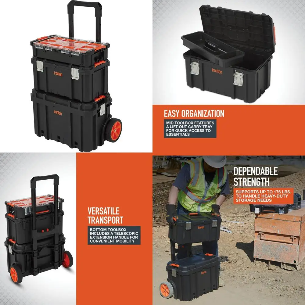 

Ironton Light-Duty Modular Rolling Toolbox System
