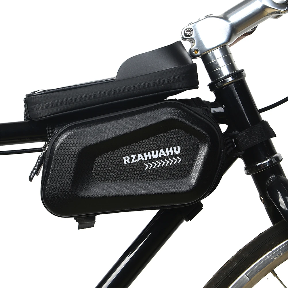 7 Inch Phone Bike Front Frame Bag Touch Screen Waterproof Hard Shell Bicycle Top Tube Storage Bags Organizer Cycling Accessories