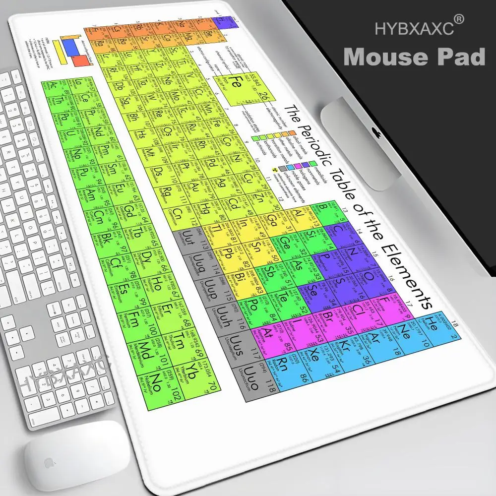 Periodic Table of Element  Mouse Pad Gamer XXL Custom HD Home Mouse Mat Desk Mat Office Carpet Gamer Natural Rubber HYBXAXC