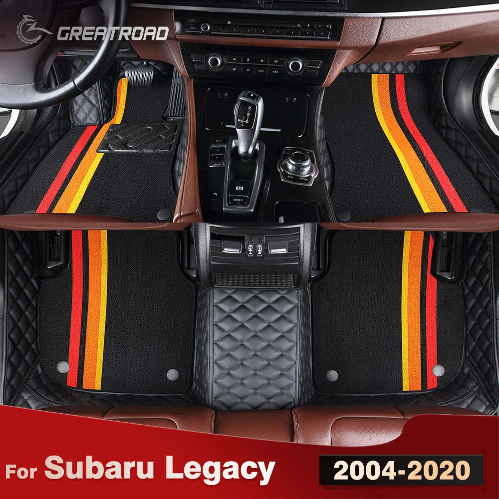 

For Subaru Legacy 2004-2020 Double Layer Car Floor Mats Custom Auto Carpet Cover Interior Accessories