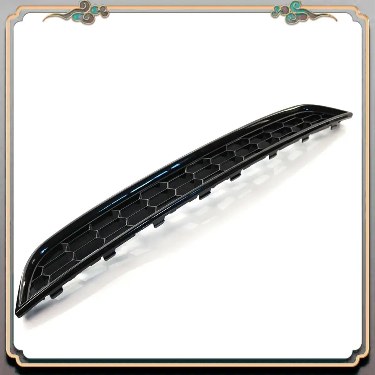 

A73Q-Glossy Black Front Bumper Grill Sport Honeycomb Mesh Lower Grille For Ford Fiesta 2012-2017 1801358
