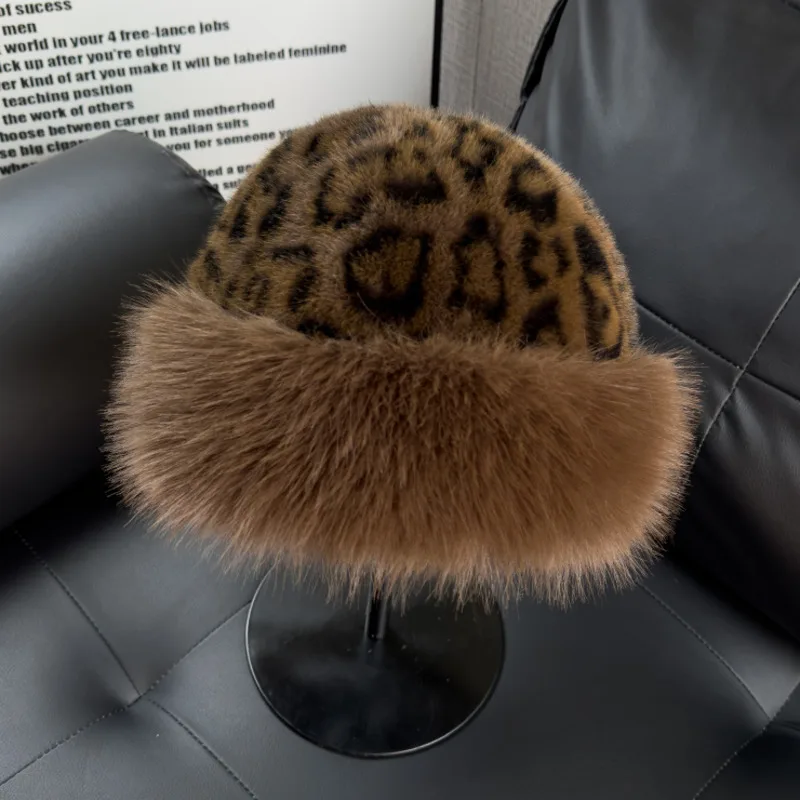 

Winter Hat For Women Plush Mongolian Hat Winter Fashion Faux Fur Fluffy Fur Hat Outdoor Warm Ear Protection Hat Thicken Fur Caps