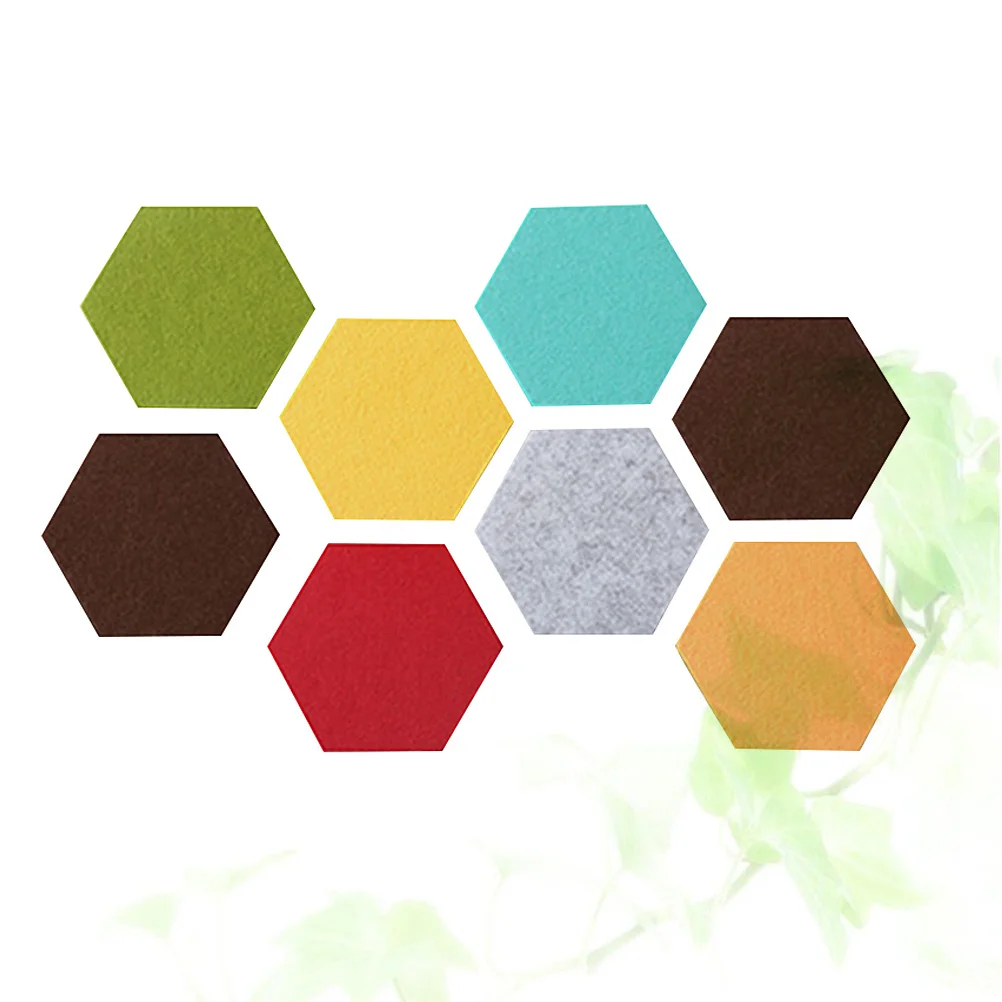 

8Pcs Hexagon Felt Wall Sticker Colorful Creative Multifunctional Message Board DIY Home Classroom Decorative Stickers
