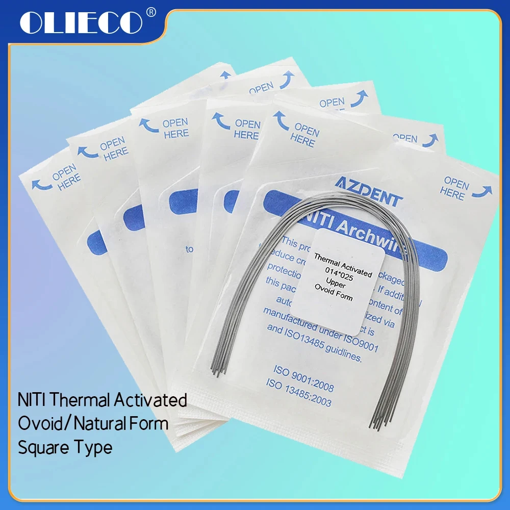 

5packs Dental Orthodontic Niti Thermal Activated Arch Wire Ovoid /Nature Form Archwire Dentistry Instruments