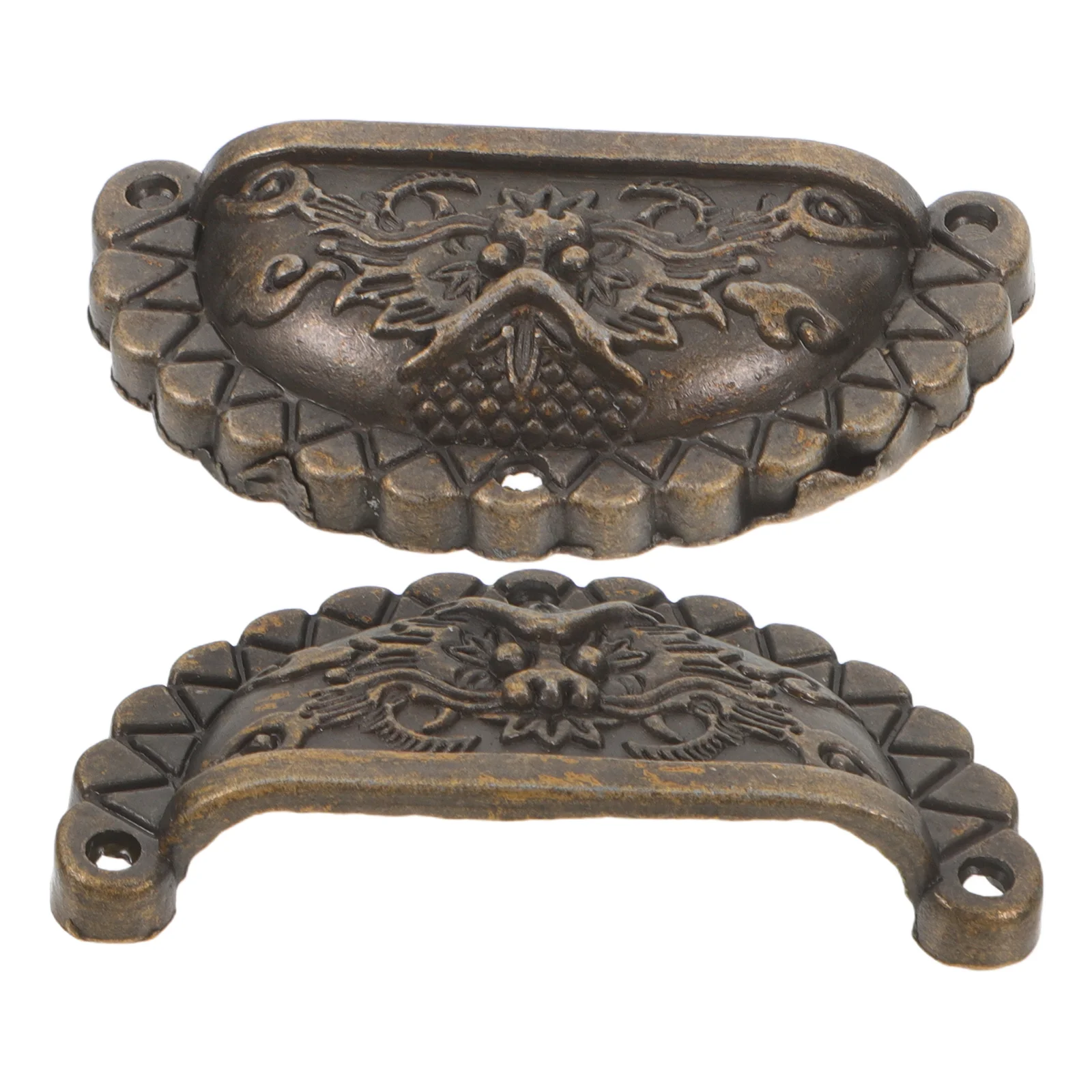 

2 Pcs Door Handles Lion Head Drawer Pulls for Cabinets Drawers Metal Vintage