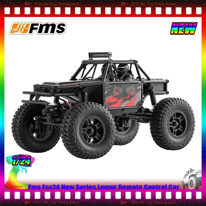 Fms Fcx24 سلسلة جديدة 1:24 Lemur Rc سيارة تحكم عن بعد سرعتين رباعية العجلات على الطرق الوعرة تسلق مركبة لعبة أطفال مخصصة