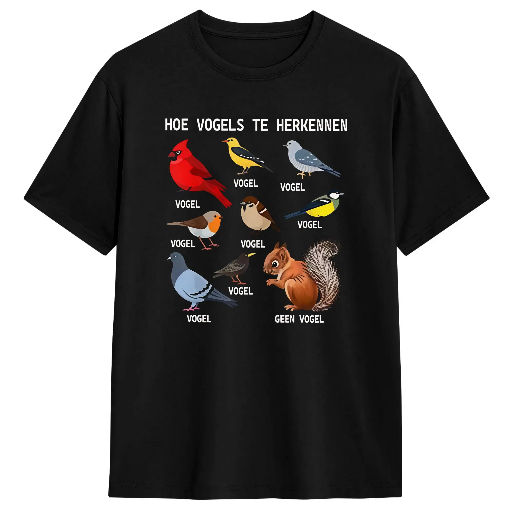 Casual T-Shirt Summer How to Identify Birds Bird Identification Birdwatcher T Shirts Cotton Tshirt for Man Short Sleeve Tees