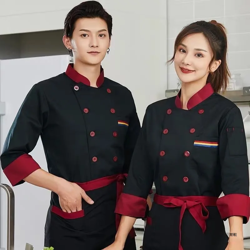 Summer Catering Short Sleeve Chef Uniform Work Uniform Embroidery Name Print Logo Restaurant Jacket Kitchen Clothes Coat