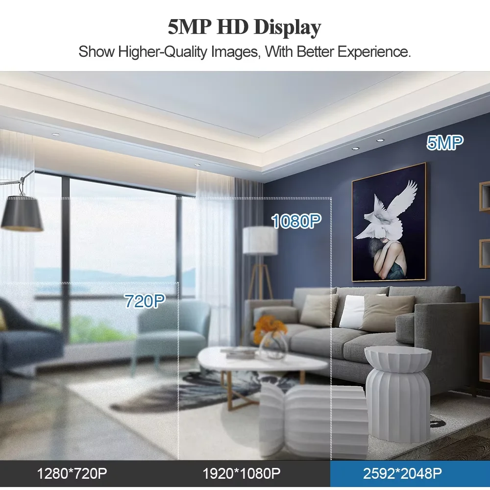 Techage-Smart AI FoldPOE TV, UHD, 5MP, 4K, 8MP