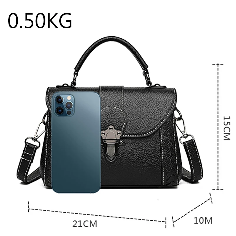 Women Leather Handbags Designer High Quality Ladies Shoulder Bags Vintage Brand Lock Design Crossbody Bags for Women Sac a Main