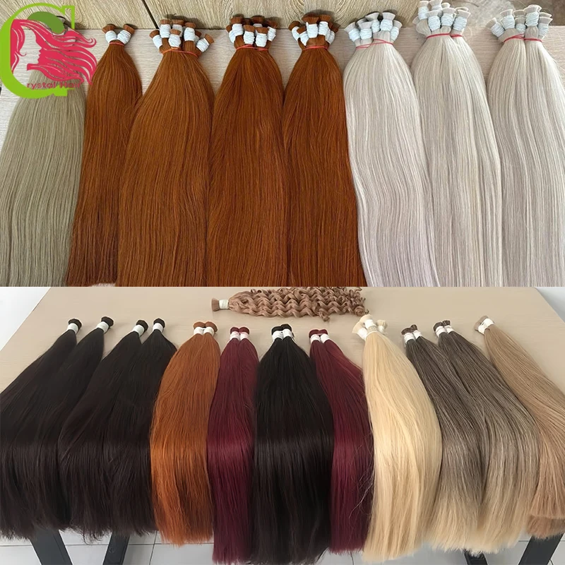 شعر أسود طبيعي حقيقي لا لحمة شعر ريمي فيتنام 100% شعر بشري السائبة 12A حزم شعر مستقيم 613 شقراء 18 بوصة للتضفير #5