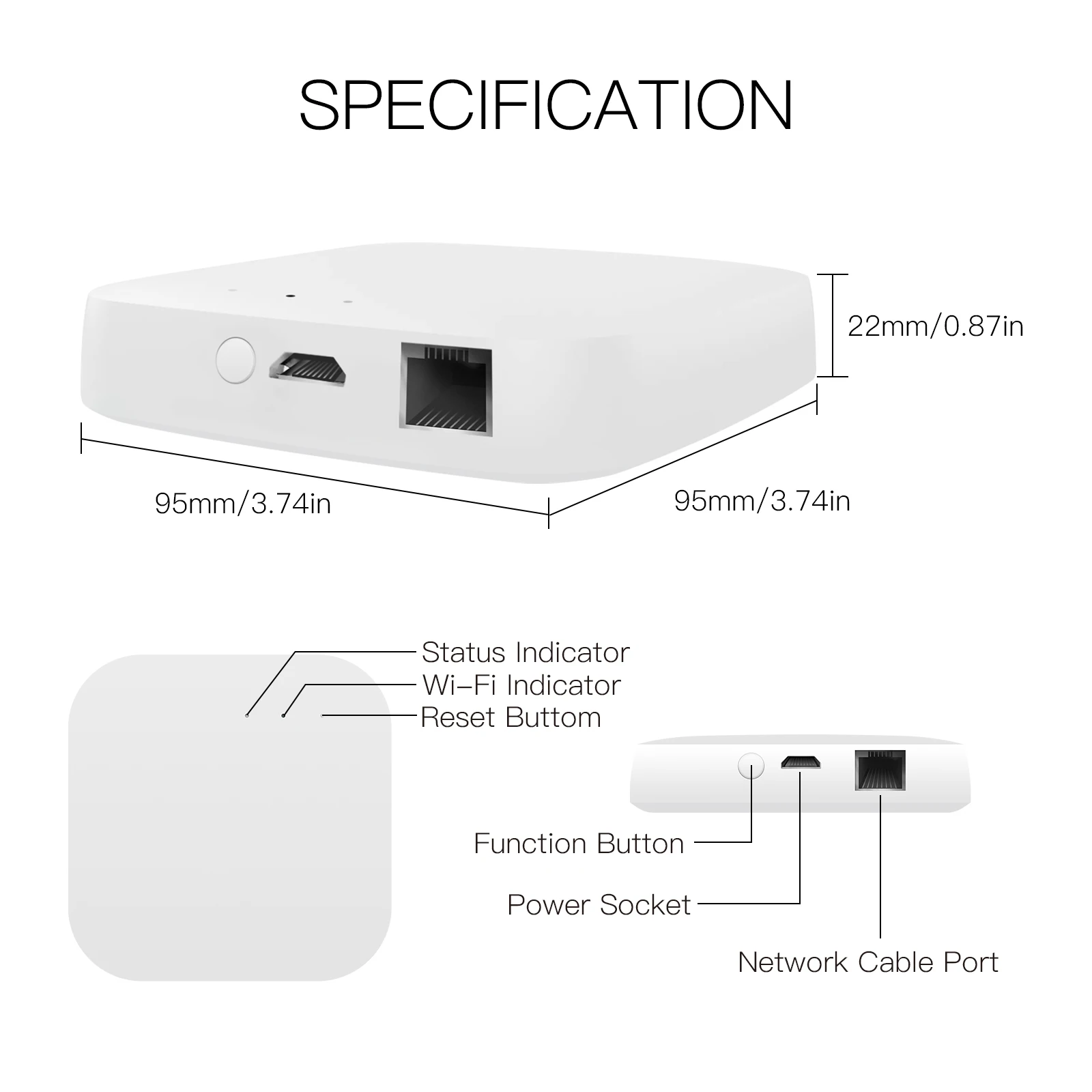 MOES Tuya Smart Wired Multi-mode Gateway ZigBee Bluetooth Mesh Hub Smart Life APP Remote Voice Control via Alexa Google Home