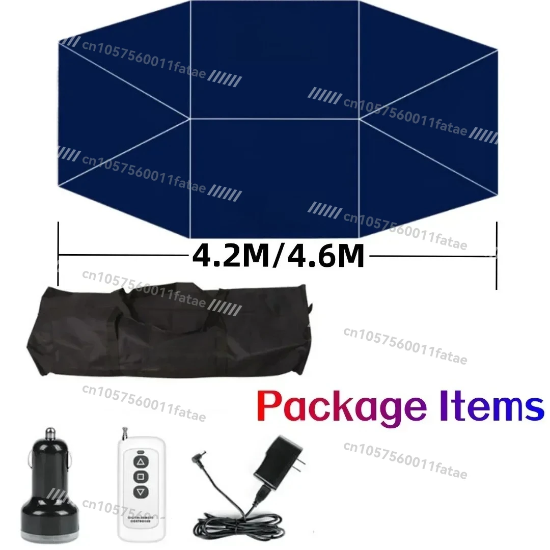 

4.2M/4.6M Anti-UV Automatic Folding Sun Shade Covering Rooftop Car Cover Waterproof Car Umbrella with Remote Control