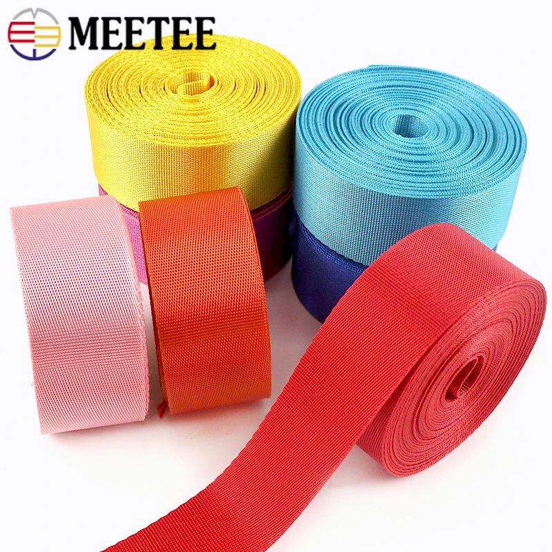 

1Roll=42M 20-50mm Colorful Nylon Webbing Strap Bag Straps Decorative Ribbons Safety Belt Bias Binding Tape DIY Sewing Accessory