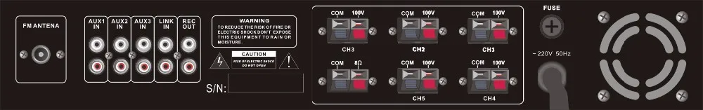 Reli  le Commercial 6 Zone  Mixer Amplifier USB MP3 480W PMS-A6480A Public Address Amplifier
