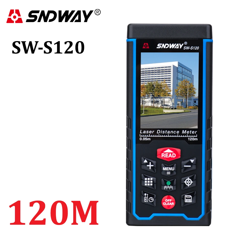 SW-S120 120m Color Screen Camera Electronic Angle USB Portable SNDWAY High Accuracy Distance Meter Laser Mini Rangefinder