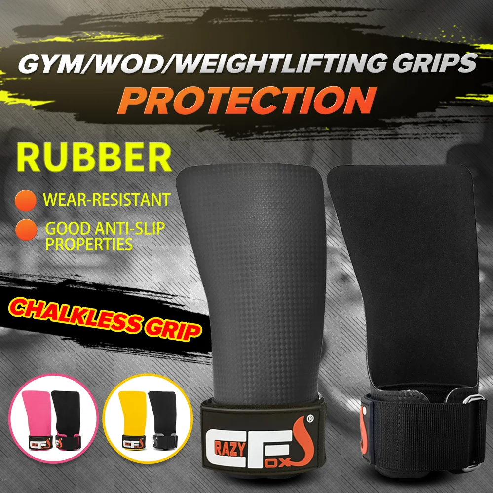 Gym Lifting Straps with Pull Up  Quad Ultra Magnesium-Free Gloves Weightlifting Mitts for Cross Training or Gymnastics Athletes